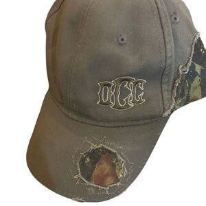 Orange County Choppers distressed camo baseball hat green brown